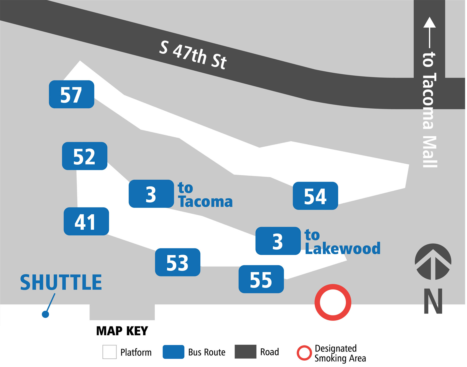 Tacoma Mall  Transit Center Map